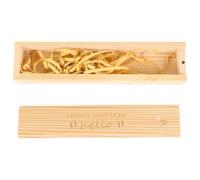 Vaguelly Boîte en Bois Beige Couvercle, Rangement Robuste pour Souvenirs de Bébé, Design Empreinte, pour Chambre de -nés
