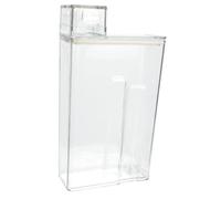 Vaguelly Boîte Transparente de Grosse Capacité pour Lessive Liquide Couvercle à Échelle Claire en Pet, Contenant Pratique pour Maison et Rangement de Poudre