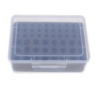 Vaguelly Boîtier de Rangement Étanche pour Piles AA et AAA avec Mousse Noire Protectrice Plastique Robuste Transparent Multi-Compartiments pour Télécommandes et Lampes de Poche Usage