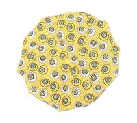 Vaguelly bonnet de nuit imprimé pour pré large mesdames capuchons capot bonnet chimio hair charms africain shower cap s femme chapeaux de couchage à la maison polyester Yellow