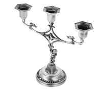 Vaguelly Bougeoir Vintage en Alliage de Zinc Chandelier Décoratif Photophore Support de Bougie pour Mariage Décoration de Maison 1 Pièce