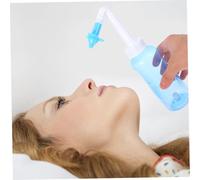 Vaguelly Bouteille D’irrigation Nasale Manuelle 300 Ml Portable pour Adultes et Garçon et Filles, Nettoyant Nasal Vanne Réglable, Flacon de Rinçage pour Soin Quotidien des Sinus