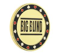 Vaguelly Bouton de Croupier Métal Big Blind 1 Pièce Jeton de Poker Indéformable Accessoire de Jeu de Hasard Léger et Coloré pour Tournois et Jeux de Société