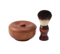 Vaguelly brosse à barbe kit d'entretien de la barbe pour homme crème à raser hommes blaireau et cire à barbe pinceau à barbe pour les hommes outil de nettoyage du visage