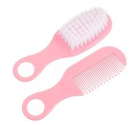 Vaguelly Brosse à Cheveux Pour Bébé Rose Et Peigne De Massage Doux, Kit D’hygiène -né, Matériaux Pp Et Tpe Antistatiques, Stimulation Cuir Chevelu, Soins Bébé, Ensemble
