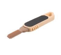 Vaguelly Brosse Exfoliante Double Face en Silicone Jaune pour Soins des Pieds, Nettoyeur de Pieds, Masseur Doux pour Éliminer Peaux Mortes et Nettoyer Crevasses, Accessoire Compact Voyage