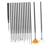 Vaguelly Brosse Ongles Professionnelle Stylos pour Nail Art Précis et Pratique et Confortable