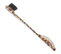 Vaguelly Brosse Sourcils Double-embout Imprimé Léopard Pinceau Multifonction Compact et Portable Peigne Coiffant pour Sourcils et Cheveux Outil Beauté Pratique pour Femmes Stylisation