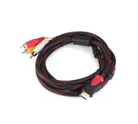 Vaguelly Câble de Conversion Vidéo 1,5 M vers 3 Connecteurs Audio-vidéo pour Hdtv 1080p Blindage Quadruple Renforcé en Plastique et Métal, pour Son Multi-canal