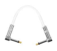 Vaguelly Câble Patch Guitare 6,35 Mm Connecteurs Métalliques Pvc, Transmission Audio Claire Bruit, Câble Pédale Compact de 15 Cm pour Usage Scène et Studio