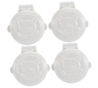 Vaguelly Cache Bouton de Sécurité pour Bébé, Verrou Abs Blanc, Lot de 4, Double Protection, pour Machine à Laver et Ordinateur