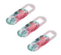 Vaguelly Cache de Confidentialité pour Webcam en Abs Ultra-Fin Motif Flamant Rose, Pack de 3 Pièces Compatible Plupart des Appareils pour Protéger la Vie Privée