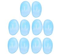 Vaguelly Cache-oreilles Protège Oreilles Kit de 12 en Silicone Bleu Teinture L'eau pour Coiffure Professionnelle et Usage Personnel en Salon Domicile