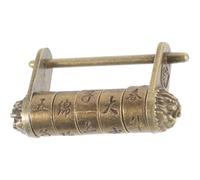 Vaguelly Cadenas Métallique à Mot de Passe en Alliage de Zinc, Facile à Utiliser et Simple à Installer Style Chinois Vintage pour Verrouillage de Tiroir et Meuble