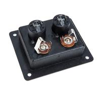 Vaguelly Carte de Câblage Noir 80×90 Mm pour Haut-parleurs de Scène, Connecteur Simple en Plastique Solide, Bornier Enceinte pour Installation Audio Professionnelle