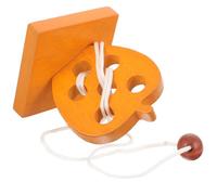 Vaguelly Casse-tête Bois Orange à Déverrouiller sans Épines, Intellectuel en Bois et Corde pour Garçon et Filles et Personnes Âgées, Stimule la Coordination et l'esprit