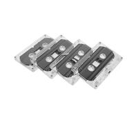Vaguelly Cassettes Audio Vierges Rétro 30 Portable et Polyvalent Lot de 4 avec Étui Plastique Transparent pour Enregistrements Musique et Discours