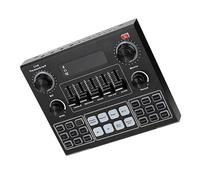 Vaguelly Changeur De Voix Portable V9, Mixeur Audio Multi-Effets, Carte Son Compatible Téléphone Et Ordinateur, Batterie 1200 Ma, pour Live Streaming Et Enregistrement