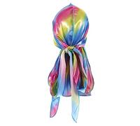 Vaguelly Chapeau De Pirate à Longue Queue Satin Bonnet De Bain Simple Avec Large Bord Pour Protection Capillaire Chapeau De Couchage à Domicile