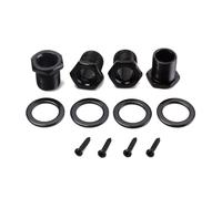 Vaguelly Chevilles D'accordage de Basse 4 Pièces 2l2r en Alliage de Zinc Noir avec Vis D'assemblage et Bagues pour Guitare Électrique 4 Cordes, Grosse Endurance et Réglage Précis