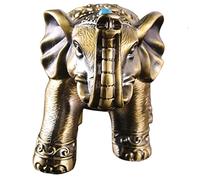 Vaguelly Chimney D'éléphant Rétro Mignon Vent Décor D'éléphant Ornement Étanche Fantaisie Cendrier Vintage Décoration Intérieure Cendriers avec Couvercles Décoratif À Couvercle Alliage