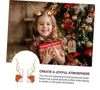 Vaguelly Clip à Cheveux En Bois De Wapiti Pinces à Cheveux Bois De Renne De Noël Mignon Corne De Cerf Policier De Noël Résine