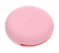 Vaguelly Coffret cosmétique en silicone bob Se maquiller houppette portable éponge petit pour porte eponge Étui en poudre en silicone porte-puffle de poudre de voyage Gel de silice rose