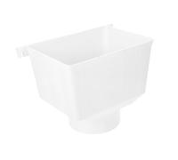 Vaguelly Collecteur de Gouttière PVC avec Embout Entonnoir pour Raccord Descente Pluviale Système Étanche pour Collecte Eau de Pluie Installation Facile sans Outil Compatible Tuyau