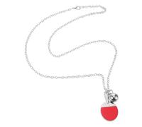 Vaguelly Collier de Tennis de Table Pendentif Mini Raquette, Alliage | Chaîne Solide, Fermoir Sécurisé, Finition Polie, Style Sportif Élégant, pour Tenue Quotidienne et Fans