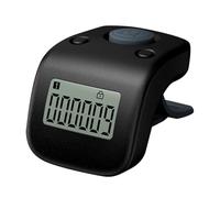 Vaguelly Compteur de Doigts Électronique Rechargeable Anneau Compteur Numérique Portable Silencieux en Silicone Noir Mini Taille Compacte pour Prière Sport et Comptage Précis