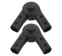 Vaguelly Connecteur de Guidon de Poussette en Plastique Noir, Pièces Détachées pour Poussettes Ajustement Flexible et Support Stable, Compatible Tubes 22mm, pour Excursions en Plein Air
