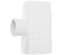 Vaguelly Connecteur en Y pour Descente de Gouttière Pvc Blanc, Accessoire de Drainage des Eaux Pluviales Solide, Extension de Descente de Gouttière pour Gestion de L'eau Extérieure,