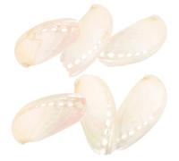 Vaguelly Coquille D’ormeau Décorative 6 Pièces Beige en Coquillage | 1, 57 à 2, 36 Pouces, Style Côtier et Nautique, pour Maison ou Mariage