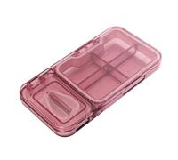 Vaguelly coupe-pilule Organisateur de cas de pilule stockage de médicaments pilule organisatrice pilulier quotidien pilulier petit organisateur de PC rouge Couleur