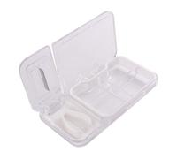 Vaguelly coupe-pilule pilulier petit Organisateur de cas de pilule stockage de médicaments pilule organisatrice Organisateur de mini PC blanche Couleur