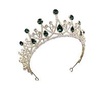 Vaguelly Couronne de Mariée Vert Diadème pour Mariage Accessoire de Cheveux Chic pour Demoiselles et Photographies Tiare pour Cérémonie et Fête