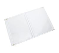 Vaguelly Couverture de Menu A4 en Pu, Six Vues, Blanche pour Bars et Diners