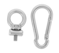 Vaguelly Crochet Carabiner Acier Inoxydable Robuste avec Arrêt Rail Auvent pour Camping Caravane Bateau Et Équipement De Camping Extérieur Polyvalent avec Ressort Intégré