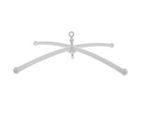 Vaguelly Croix Mobile Bébé Support de Cloche Musicale pour Berceau Accessoires de Chambre Fixation Sécurisée Polyvalente Décoration Suspendue pour Lit Bébé Plastique Blanc