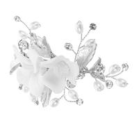 Vaguelly Décor Clips De Mariage Pour La Mariée Accessoires De Cheveux Pour La Mariée Accessoires De Fleurs Accessoires De Cheveux De Demoiselle D'honneur Agrafe De Mariée Céramique Silver