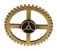 Vaguelly Décoration Murale En Bois Style Industriel, Pendentif Engrenage Rétro En Bois Doré, Ornement Mural Unique, Décoration Intérieure Vintage Pour Salon Et Bureau, Accessoire Artistique Mural