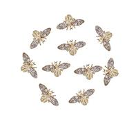 Vaguelly Décorations D'ongles Abeille En Métal 3d Lot De 10 Pièces, Accessoires Nail Art En Alliage Vintage, Pour Personnalisation Téléphones, Robes Et Usage Quotidien