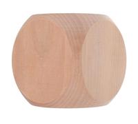 Vaguelly Dés Vierges en Bois Beige 80 Mm pour Jeux de Société et Bricolage, Cubes à 6 Faces pour Liberté Créative et Usage Polyvalent en Soirées et Jeux de Rôle