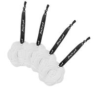 Vaguelly Désodorisant pour Placard Aromathérapie en Plâtre de Fleur, 4 Pièces Suspendues pour Maison, Bureau et Espace de Rangement, Rafraîchisseur d'air Blanc
