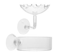 Vaguelly Distributeur de crevettes d'aquarium en Verre Lot de 2, Plateau Compact avec Ventouse pour Amphibiens et Poissons, Accessoire Durable Facile à Ranger
