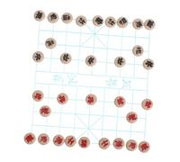 Vaguelly Échiquier Chinois Mini Jeu Échecs Jeu Échecs Miniature pour Maison De Poupée Échiquier Miniature Accessoires Échecs Miniatures Pièces De Xiangqi Chinois pour Accessoires De