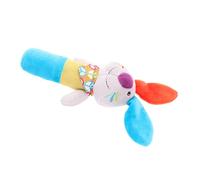 Vaguelly Éducatif à Saisir pour Bébé Hochet Interactif en Peluche Bleu et Orange Bâton de Préhension pour Nourrissons Stimule Motricité Fine et Sens Sensoriel de Lapin Cartoon