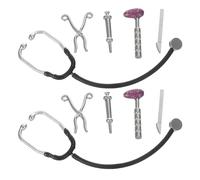 Vaguelly Ensemble de 2 Accessoires Miniatures pour Jeu de rôle de Docteur | Mini stéthoscope, Jouet d'hôpital pour Enfants, décoration pour Maison de poupée ou scène médicale