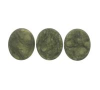 Vaguelly Ensemble de 3 pierres de massage chaudes à l'olive Pierres naturelles pour massage Gua Sha du corps et du visage - chauffées pour un spa à domicile