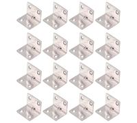 Vaguelly Équerres D'angle Robustes Trous de Vis 90 Degrés en Acier Inoxydable 16 Pièces , Solides et Résistantes , pour Fixation de Meubles et Assemblage